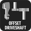 Offset Driveshaft / 2 Stage Gear Reduction